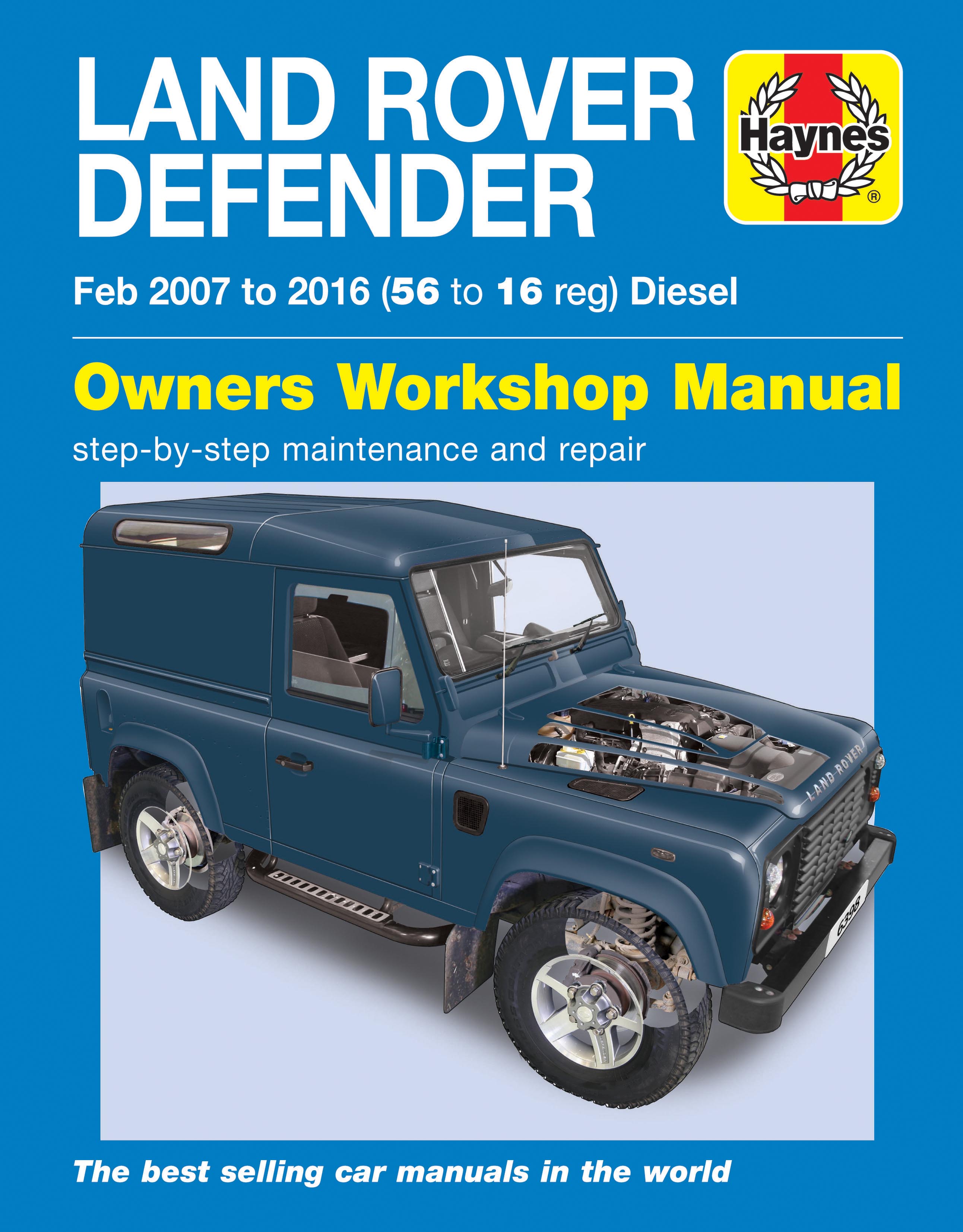 Land Rover Defender Haynes Workshop Manual garage 4x4 Plaque métal étain signe 1533