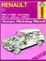 Renault 4 (61 - 86) Haynes Repair Manual