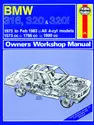 BMW 316, 320 & 320i (4-cyl)(75 - Feb 83) Haynes Repair Manual