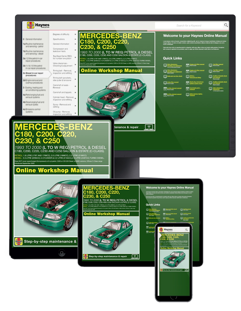 Mercedes C-Class Haynes Repair Manuals & Guides