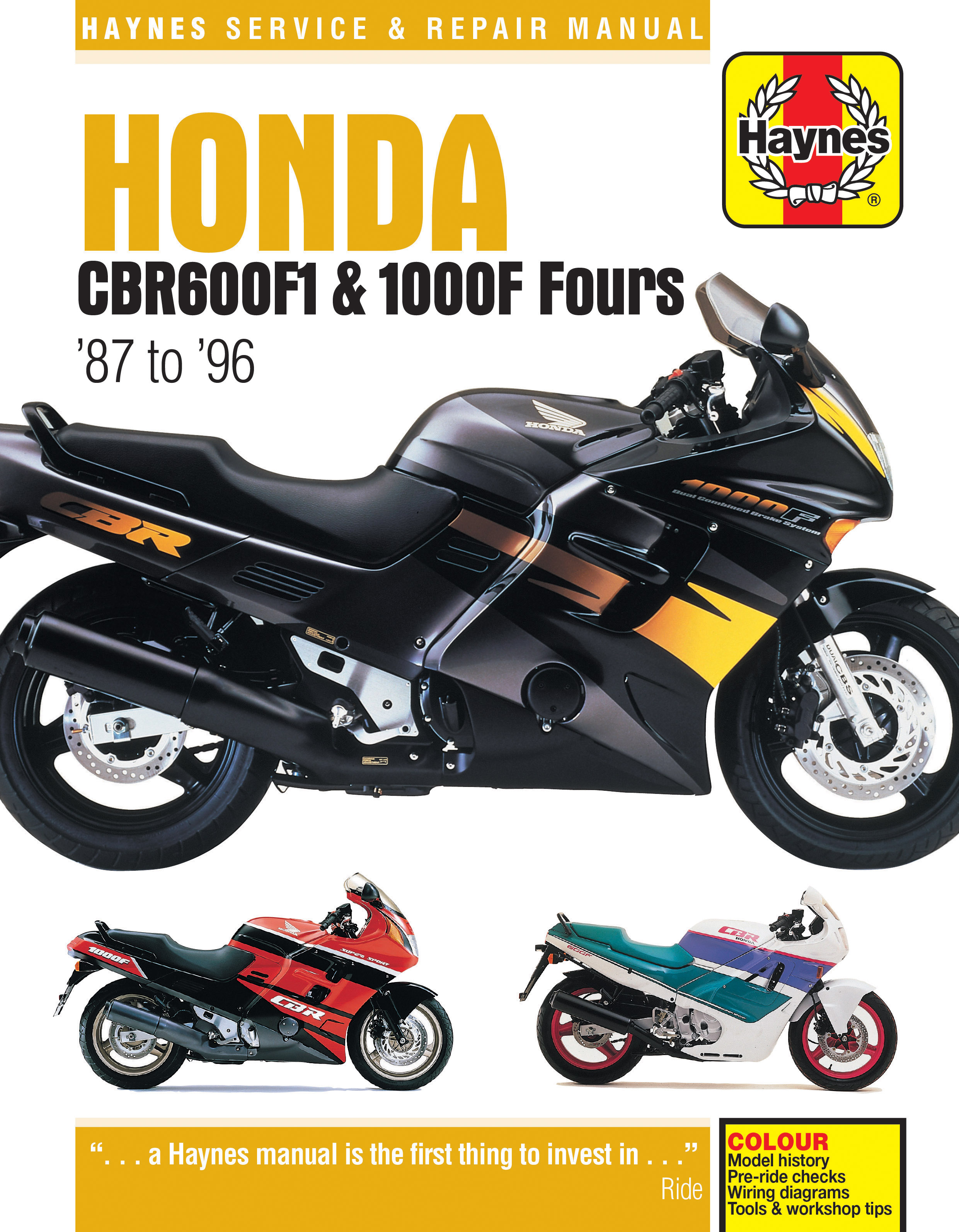 Honda CBR600F1 & 1000F Fours (87 - 96) Haynes Repair Manual Honda CBR600F1 & 1000F Fours (87 - 96) Haynes Repair Manual
