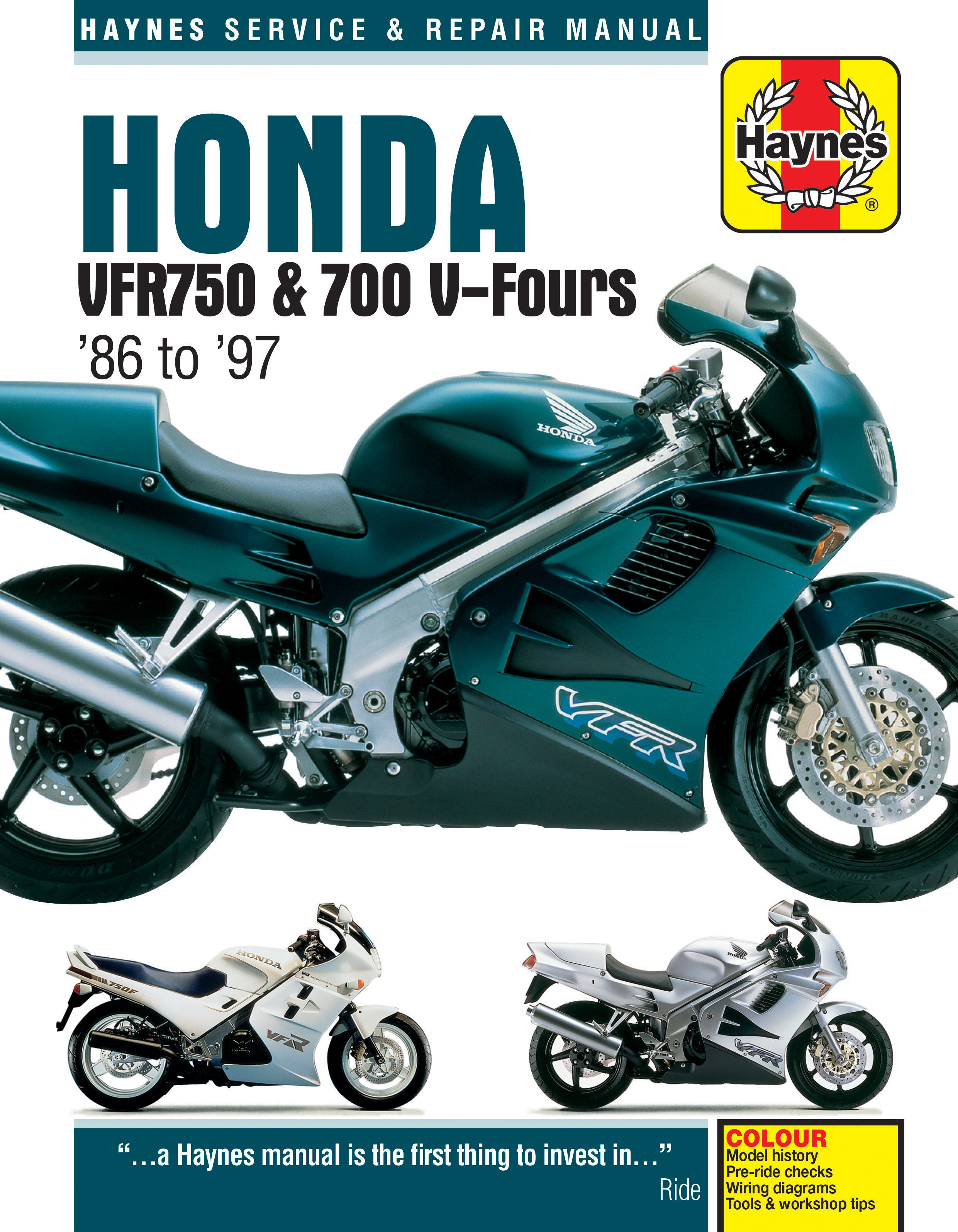 ... 97) Haynes Repair Manual. Enlarge Honda VFR750 ...