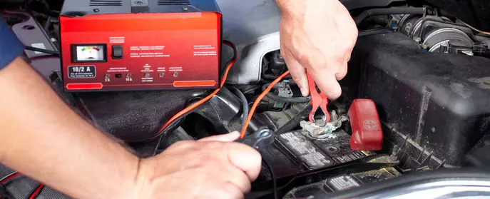 Charging a car battery in situ