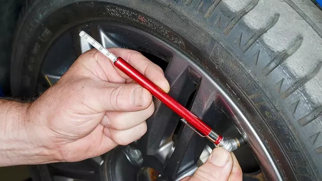 Using a tyre pressure gauge