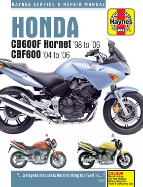 Honda CB600F Hornet & CBF600 (98 - 06) Haynes Repair Manual