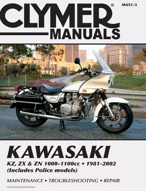 Kawasaki KZ, ZX & ZN 1000-1100cc Motorcycle (1981-2002) Service Repair Manual