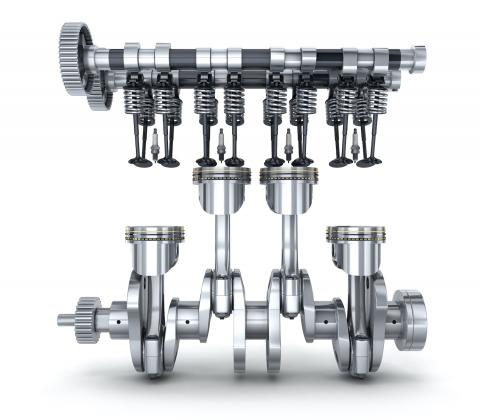 The camshaft sits at the top of the engine, the crankshaft is located at the bottom Camshaft vs crankshaft diagram