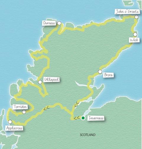 North Coast 500 map