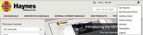 Login into My Haynes