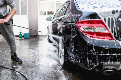 Washing a car