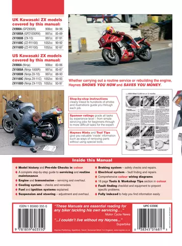 Kawasaki ZX1000 Repair Manuals & Guides