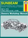 Sunbeam Alpine, Rapier & H120 (67 - 74) Haynes Repair Manual