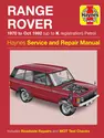 Range Rover V8 Petrol (70 - Oct 92) Haynes Repair Manual