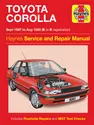 Toyota Corolla Petrol (Sept 87 - Aug 92) Haynes Repair Manual