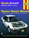 Honda Accord (1990-1993) Haynes Repair Manual (USA)