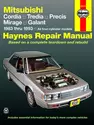 Mitsubishi Cordia, Tredia, Galant, Precis & Mirage (1983-1993) Haynes Repair Manual (USA)