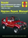 Suzuki Samurai (86-95), Sidekick (89-98), X-90 (96-98) & Vitara (99-01), Geo Tracker (86-97) & Chevrolet Tracker (98-01) Haynes Repair Manual (USA)