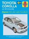 Toyota Corolla (Juli 1997 - Feb 2002) Haynes Repair Manual (svenske utgava)