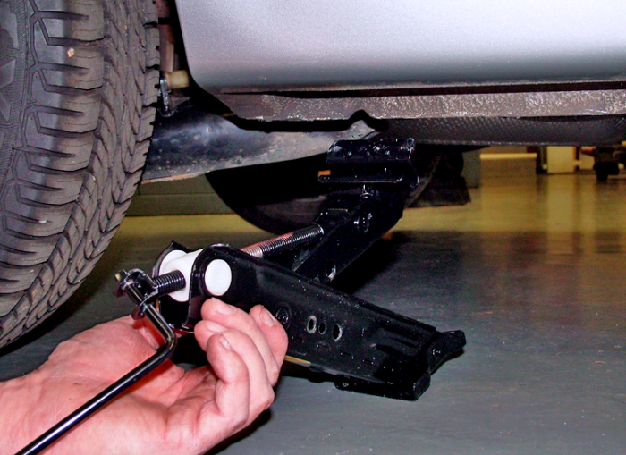 Find your jacking points and jack up your car