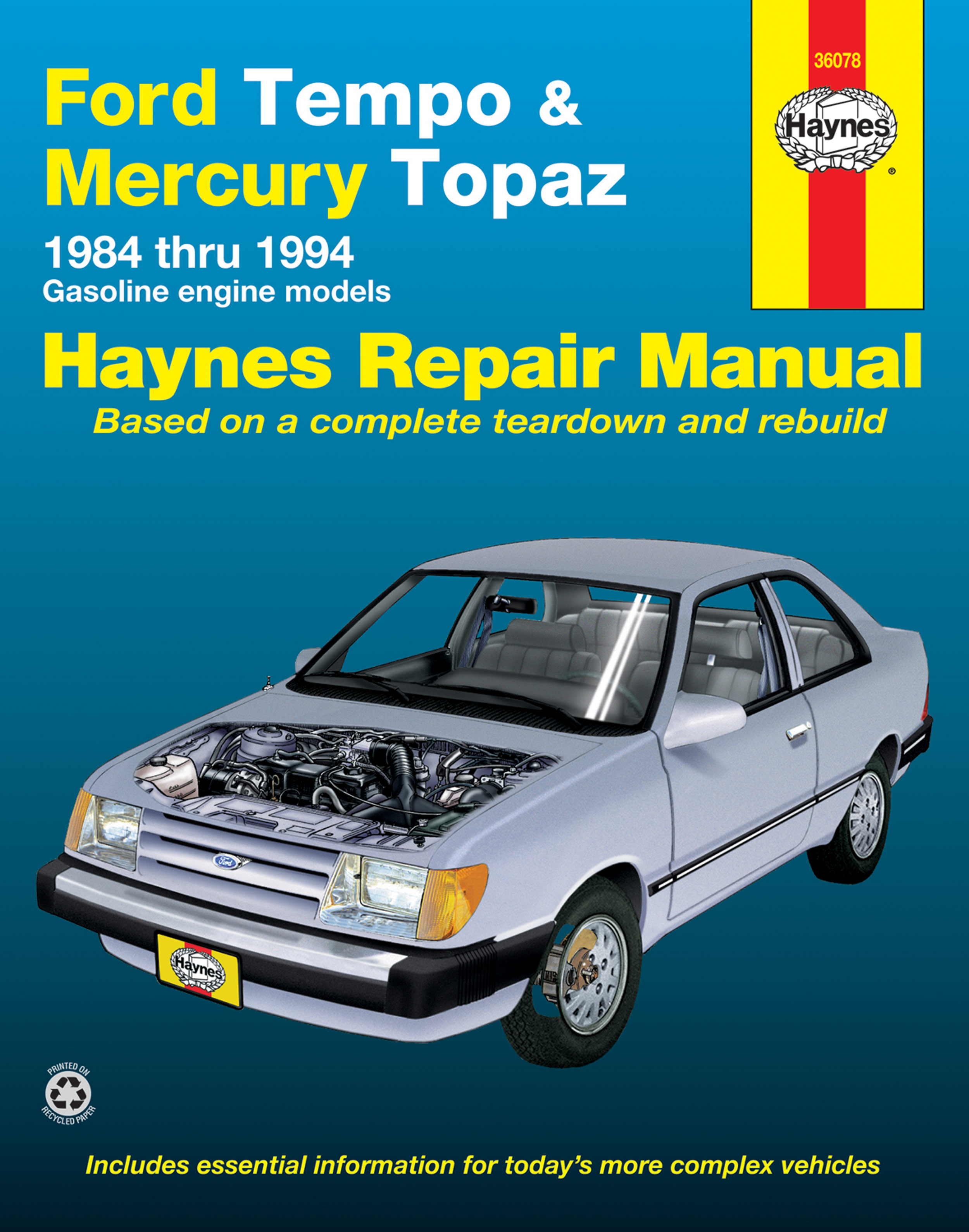 Ford Tempo & Mercury Topaz all 2WD Gas Engine (84-94) Haynes Repair Manual