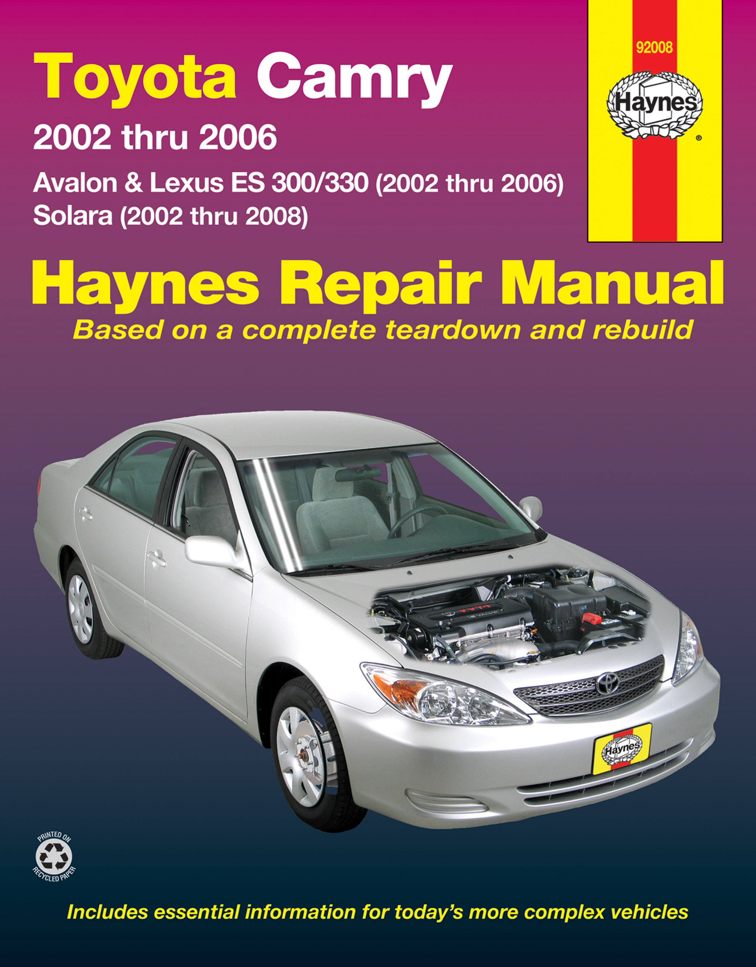 Haynes Workshop Manual Toyota Camry & Toyota Aurion 2006-2013 Service & Repair 