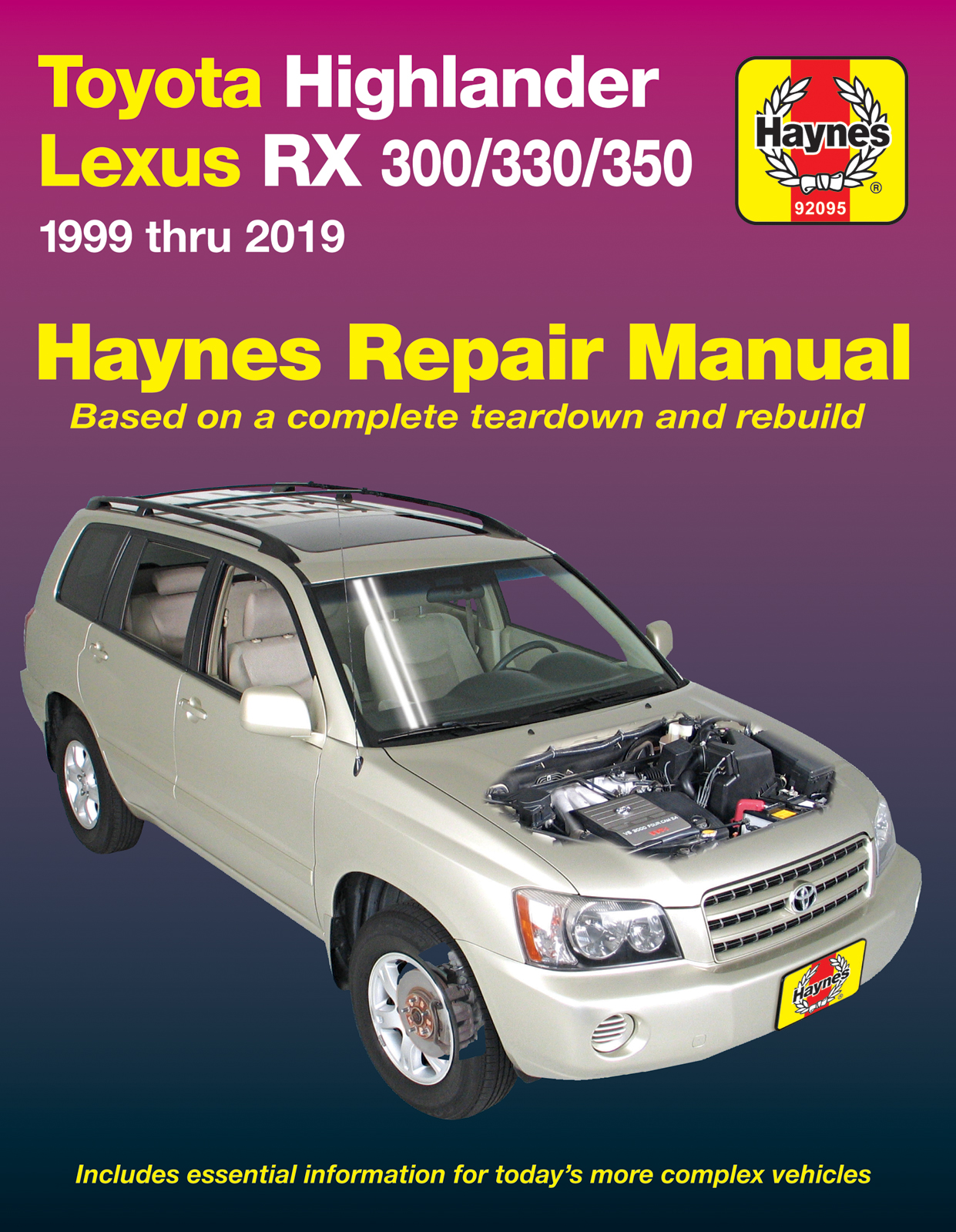 Toyota HighLander (01-19) & Lexus RX 300/330/350 (99-19) Haynes Repair Manual