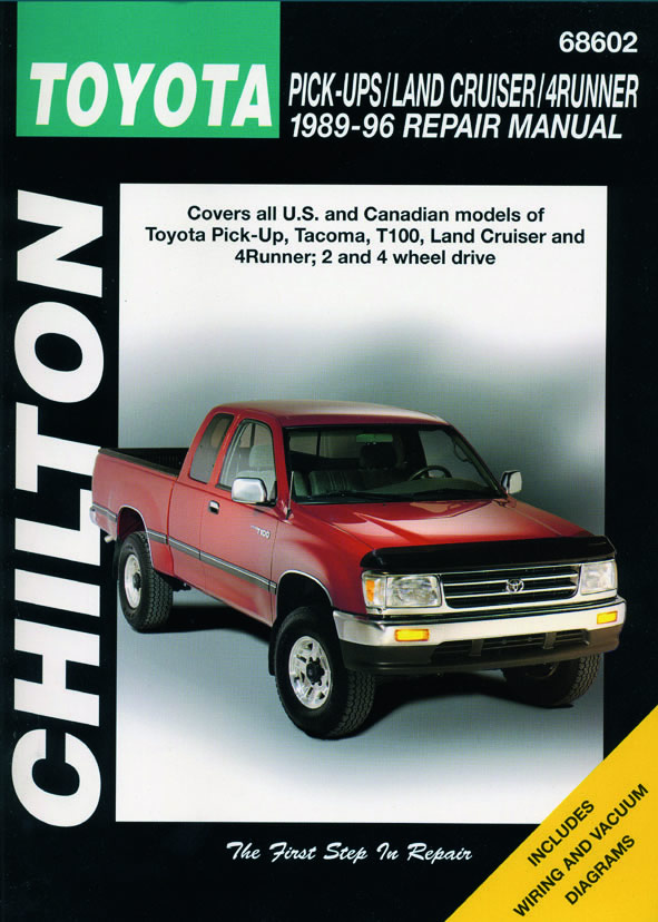 Toyota Pick-up, Tacoma, T100, Land Cruiser & 4Runner for (1989-96) Chilton Repair Manual (USA)