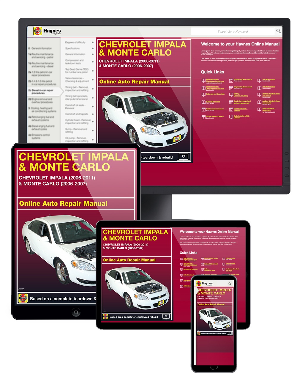 06-07 Monte Carlo Haynes Repair Service Shop Manual 9678 2006-2011 Chevy Impala