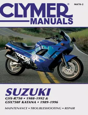 Suzuki GSX-R750 (1988-1992) & GSX750F Katana (1989-1996) Motorcycle Service Repair Manual