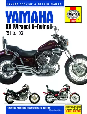 Yamaha XV (Virago) V-Twins 535cc, 699cc, 748cc, 920cc, 981cc & 1063cc (81-03) Haynes Repair Manual