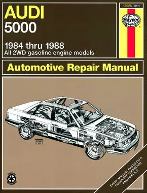 Audi 5000 2WD Gas Engine (84 -88) Haynes Repair Manual 