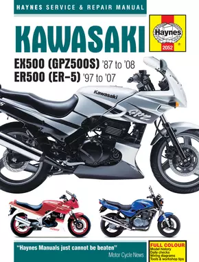 Kawasaki EX500A (87-93) and EX500D (94-08) Haynes Repair Manual