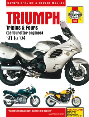 Triumph 750/900 Triples & 1200 Fours (91-04) Haynes Repair Manual