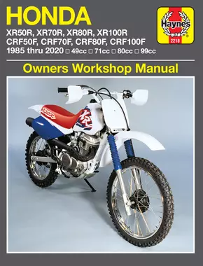 Honda XR50R, XR70R, XR80R, XR100R, CRF50F, CRF70F, CRF80F & CRF100F (85-20) Haynes Repair Manual