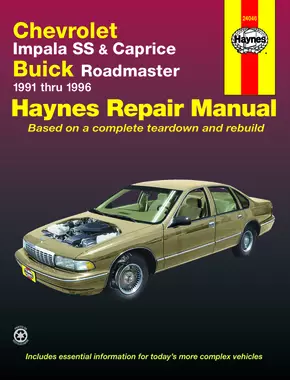 Chevrolet V8, Impala SS, Caprice & Buick Roadmaster (91-96) Haynes Repair Manual