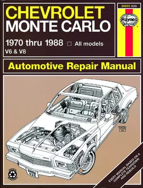 Chevrolet Monte Carlo Gas Models (70-88) Haynes Repair Manual