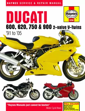 Ducati 600, 620, 750 & 900 2-valve V-Twins (91-05) Haynes Repair Manual