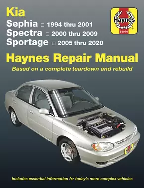 Kia Sephia, Spectra & Sportage covering Sephia (94-01), Spectra (00-09) & Sportage (05-20) Haynes Repair Manual