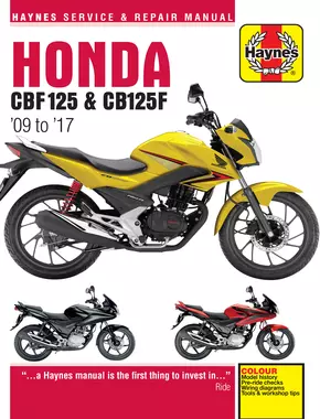 Honda CBF125 (09-17) Haynes Repair Manual