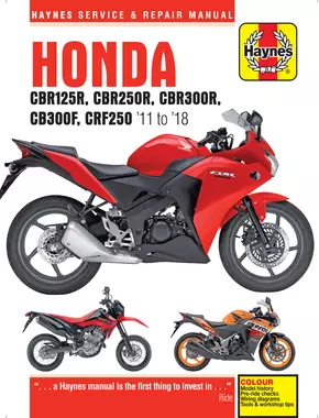 Honda CBR125/250/300R, CB300F & CRF250L/M (11-18) Haynes Repair Manual