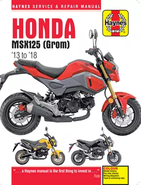 Honda MSX125 Grom (13-18) & MSX125A Grom (17-18) Haynes Repair Manual