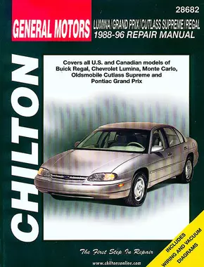 General Motors (1988-96) for of Buick Regal, Chevrolet Lumina, Monte Carlo, Oldsmobile Cutlass Supreme & Pontiac Gr& Prix Chilton Repair Manual (USA)