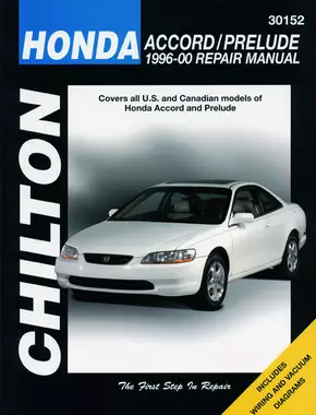 Honda from (1996-00) for of Honda Accord & Prelude Chilton Repair Manual (USA)