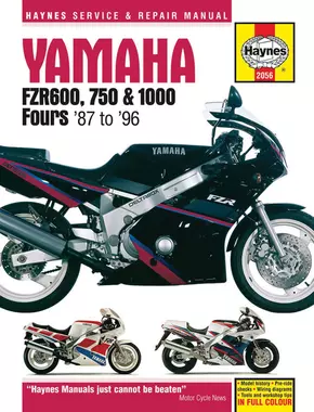 Yamaha FZR600 for (89-96), FZR750 (87-88) & FZR1000 (87-95) Haynes Repair Manual