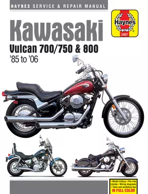 Kawasaki Vulcan 700 (1985), Vulcan 750 (85-06), Vulcan 800 (95-05), Vulcan 800 Classic (96-02) & Vulcan 800 Drifter (99-06) Haynes Repair Manual