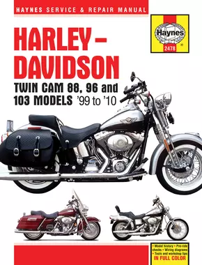 Harley-Davidson Twin Cam 88 covering Softail (00-10), Dyna Glide (99-10), & Electra Glide/Road King & Road Glide (99-10) Haynes Repair Manual