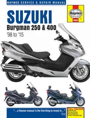 Suzuki Burgman 250 & 400 Scooters (98-15) Haynes Repair Manual