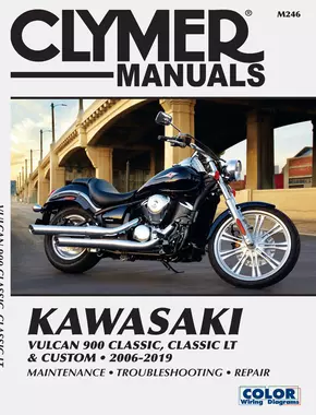 Kawasaki Vulcan 900 Classic, Classic LT & Custom Motorcycle (2006-2019) Service Repair Manual