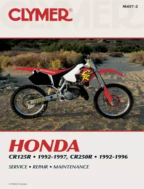 Honda CR125R (1992-1997) & CR250R (1992-1996) Motorcycle Service Repair Manual