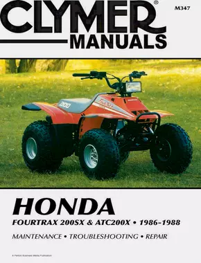Honda Fourtrax 200SX & ATC200X (1986-1988) Service Repair Manual